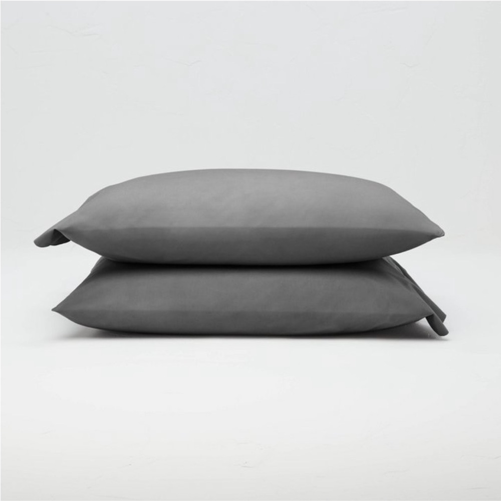 King Washed Supima Percale Solid
Pillowcase Set Dark Gray - Casaluna™ new